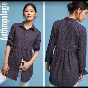 🌻 Anthropologie Maeve Aled Polka Dot Tunic Top